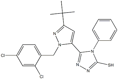  5-(3-(TERT-BUTYL)-1-(2,4-DICHLOROBENZYL)PYRAZOL-5-YL)-4-PHENYL-1,2,4-TRIAZOLE-3-THIOL