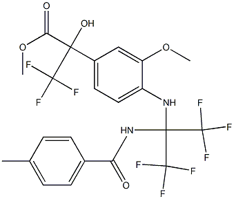 methyl 3,3,3-trifluoro-2-hydroxy-2-(3-methoxy-4-{[2,2,2-trifluoro-1-[(4-methylbenzoyl)amino]-1-(trifluoromethyl)ethyl]amino}phenyl)propanoate
