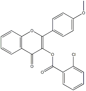 2-(4-methoxyphenyl)-4-oxo-4H-chromen-3-yl 2-chlorobenzenecarboxylate Structure
