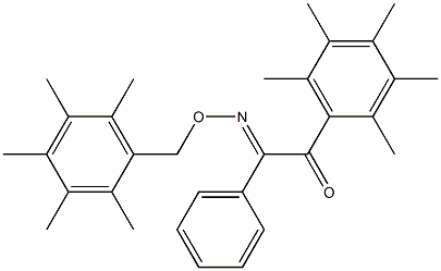 2-{[(2,3,4,5,6-pentamethylbenzyl)oxy]imino}-1-(2,3,4,5,6-pentamethylphenyl)-2-phenylethan-1-one Struktur