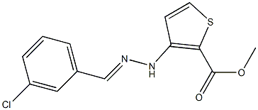 methyl 3-[2-(3-chlorobenzylidene)hydrazino]thiophene-2-carboxylate