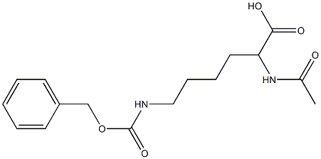 2-(アセチルアミノ)-6-(ベンジルオキシカルボニルアミノ)ヘキサン酸 化学構造式