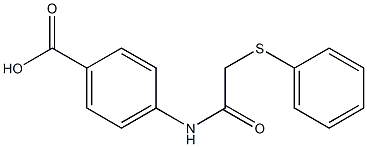 4-{[2-(phenylthio)acetyl]amino}benzoic acid,,结构式