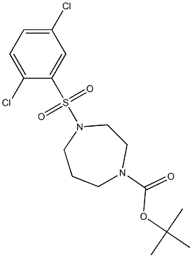 tert-butyl 4-[(2,5-dichlorophenyl)sulfonyl]-1,4-diazepane-1-carboxylate 结构式