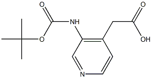 (3-tert-Butoxycarbonylamino-pyridin-4-yl)-acetic acid Struktur