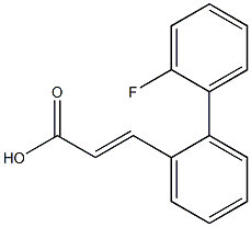 (E)-3-(2-(2-fluorophenyl)phenyl)acrylic acid Structure