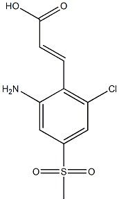 (E)-3-(2-amino-6-chloro-4-(methylsulfonyl)phenyl)acrylic acid Struktur