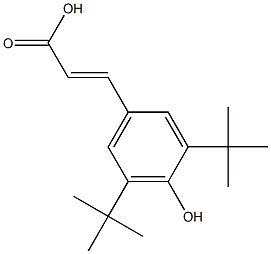 (E)-3-(3,5-di-tert-butyl-4-hydroxyphenyl)acrylic acid Structure