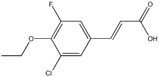 (E)-3-(3-chloro-4-ethoxy-5-fluorophenyl)acrylic acid Struktur