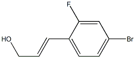 (E)-3-(4-bromo-2-fluorophenyl)prop-2-en-1-ol 化学構造式