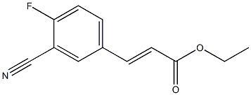 (E)-ethyl 3-(3-cyano-4-fluorophenyl)acrylate Struktur