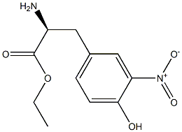 (S)-ethyl 2-amino-3-(4-hydroxy-3-nitrophenyl)propanoate Struktur