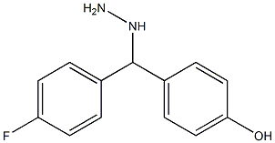 1-((4-fluorophenyl)(4-hydroxyphenyl)methyl)hydrazine Struktur
