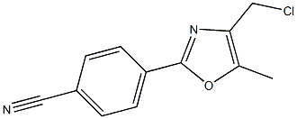 4-(4-(CHLOROMETHYL)-5-METHYLOXAZOL-2-YL)BENZONITRILE Structure