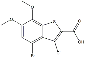 4-bromo-3-chloro-6,7-dimethoxybenzo[b]thiophene-2-carboxylic acid Structure