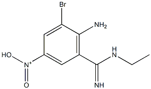 N-(4-amino-3-bromo-5-(N-ethylcarbamimidoyl)phenyl)-N-oxohydroxylammonium Struktur