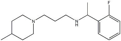 [1-(2-fluorophenyl)ethyl][3-(4-methylpiperidin-1-yl)propyl]amine Structure