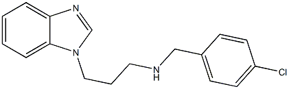 [3-(1H-1,3-benzodiazol-1-yl)propyl][(4-chlorophenyl)methyl]amine Struktur