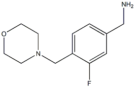 [3-fluoro-4-(morpholin-4-ylmethyl)phenyl]methanamine Structure