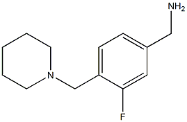 [3-fluoro-4-(piperidin-1-ylmethyl)phenyl]methanamine Struktur