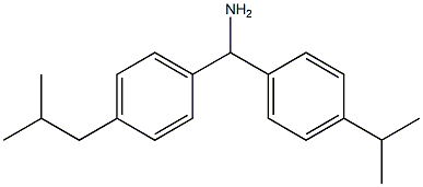 [4-(2-methylpropyl)phenyl][4-(propan-2-yl)phenyl]methanamine Struktur