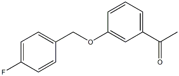 1-{3-[(4-fluorophenyl)methoxy]phenyl}ethan-1-one 化学構造式