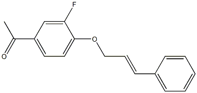 1-{3-fluoro-4-[(3-phenylprop-2-en-1-yl)oxy]phenyl}ethan-1-one Structure