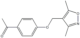 1-{4-[(3,5-dimethyl-1,2-oxazol-4-yl)methoxy]phenyl}ethan-1-one Struktur