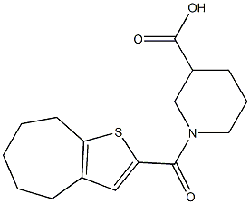 1-{4H,5H,6H,7H,8H-cyclohepta[b]thiophen-2-ylcarbonyl}piperidine-3-carboxylic acid|