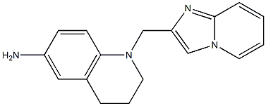1-{imidazo[1,2-a]pyridin-2-ylmethyl}-1,2,3,4-tetrahydroquinolin-6-amine Struktur