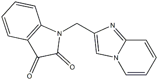 1-{imidazo[1,2-a]pyridin-2-ylmethyl}-2,3-dihydro-1H-indole-2,3-dione Struktur
