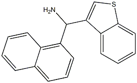 1-benzothiophen-3-yl(naphthalen-1-yl)methanamine Struktur