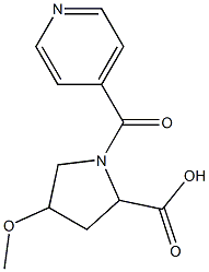 1-isonicotinoyl-4-methoxypyrrolidine-2-carboxylic acid Structure