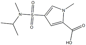 1-methyl-4-[methyl(propan-2-yl)sulfamoyl]-1H-pyrrole-2-carboxylic acid Struktur