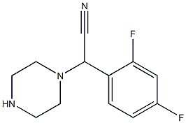 2-(2,4-difluorophenyl)-2-(piperazin-1-yl)acetonitrile Struktur