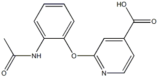 2-(2-acetamidophenoxy)pyridine-4-carboxylic acid Structure