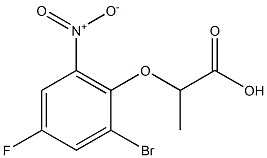 2-(2-bromo-4-fluoro-6-nitrophenoxy)propanoic acid Structure
