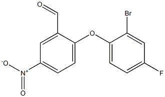 2-(2-bromo-4-fluorophenoxy)-5-nitrobenzaldehyde Struktur