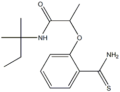 2-(2-carbamothioylphenoxy)-N-(2-methylbutan-2-yl)propanamide Struktur