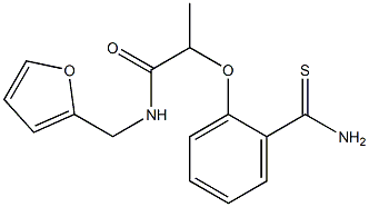 2-(2-carbamothioylphenoxy)-N-(furan-2-ylmethyl)propanamide Struktur