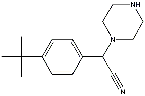 2-(4-tert-butylphenyl)-2-(piperazin-1-yl)acetonitrile Struktur