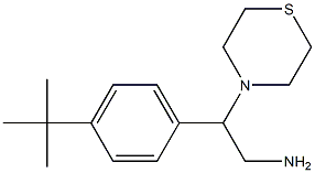 2-(4-tert-butylphenyl)-2-(thiomorpholin-4-yl)ethan-1-amine Struktur