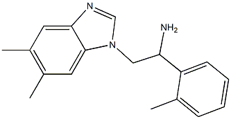 2-(5,6-dimethyl-1H-1,3-benzodiazol-1-yl)-1-(2-methylphenyl)ethan-1-amine Structure