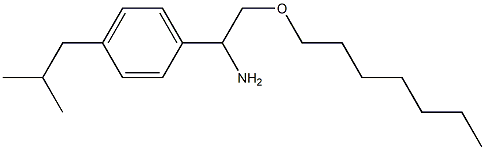 2-(heptyloxy)-1-[4-(2-methylpropyl)phenyl]ethan-1-amine Struktur