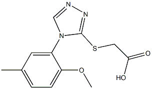 2-{[4-(2-methoxy-5-methylphenyl)-4H-1,2,4-triazol-3-yl]sulfanyl}acetic acid