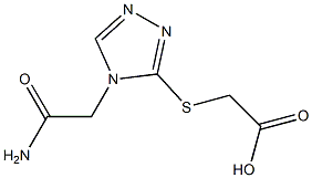 2-{[4-(carbamoylmethyl)-4H-1,2,4-triazol-3-yl]sulfanyl}acetic acid 结构式