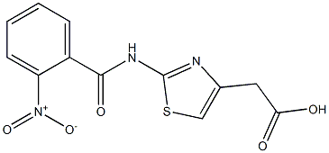 2-{2-[(2-nitrobenzene)amido]-1,3-thiazol-4-yl}acetic acid Structure