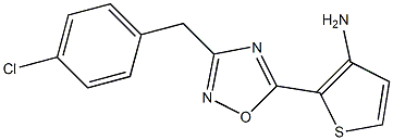 2-{3-[(4-chlorophenyl)methyl]-1,2,4-oxadiazol-5-yl}thiophen-3-amine,,结构式