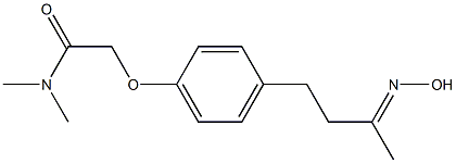 2-{4-[(3E)-3-(hydroxyimino)butyl]phenoxy}-N,N-dimethylacetamide 结构式