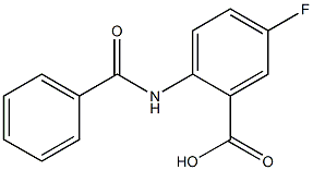 2-benzamido-5-fluorobenzoic acid 结构式